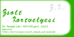 zsolt kortvelyesi business card
