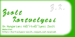 zsolt kortvelyesi business card